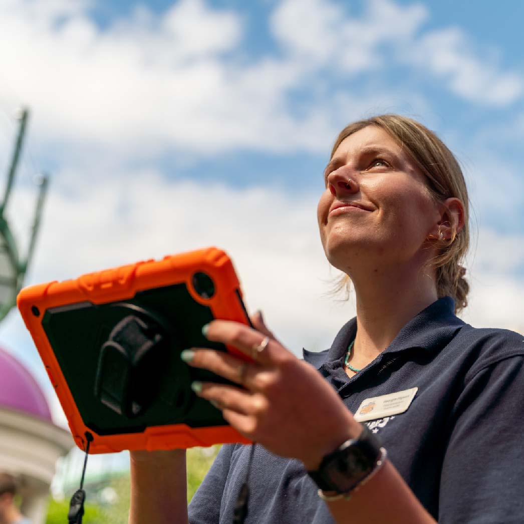 Woman using tablet